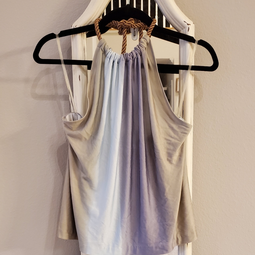NWT Josh Brody Silk Rope Halter Top